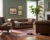 Chesterfield Leather 3 Seater + Mallory Wing Chair + Club Chair Sofa Offer Antique Tan