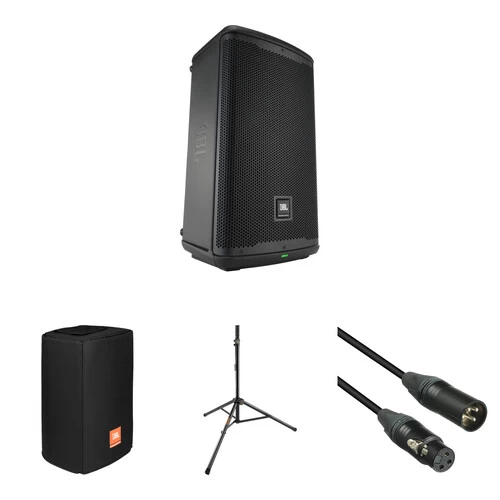 JBL EON710 Powered Speaker Kit with Cover, Stand, and Cable